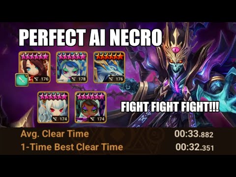 Summoners War The Fastest Necro Team Perfect AI 33avg 100% safe.