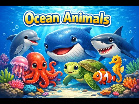 Ocean Animals for Kids | Learn Sea Animals Names & Fun Facts 🌊🐠