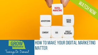 How To Make Your Digital Marketing Matter with Renee Sobotka!