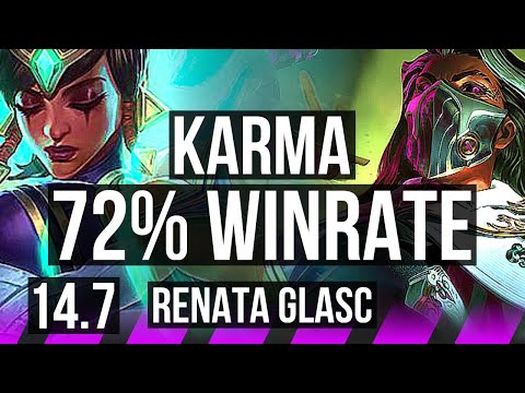 KARMA & Miss Fortune vs RENATA GLASC & Varus (SUP) | 72% winrate, 4/3/17 | TR Diamond | 14.7