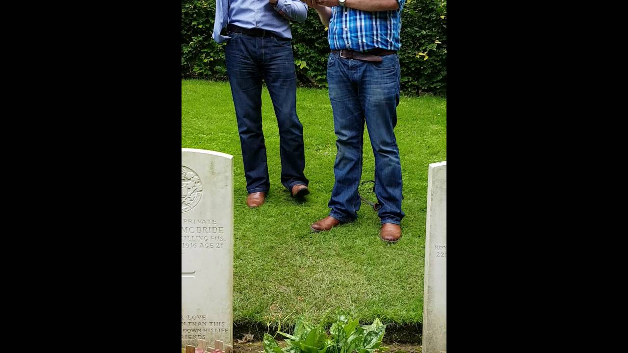 William Sawyers at Willie McBrides gravestone