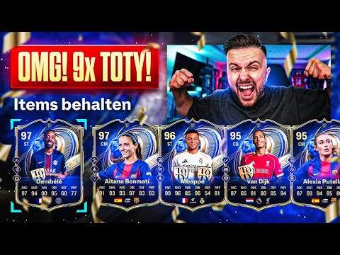 9x TOTY GEZOGEN 😨😍 FULL TOTY Pack Opening ESKALIERT!!! 