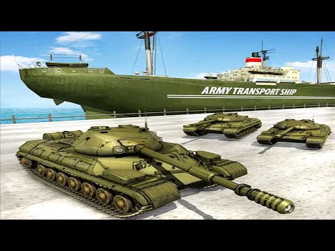 US Army Cruise Ship Tank Helicopter Transport Game - Android Gameplay