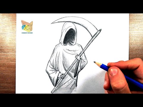Dessin faucheuse halloween comment dessiner la faucheuse de halloween au crayon