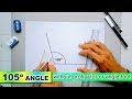 How To Draw 105 Degree Angle Without Protractor Using Compass