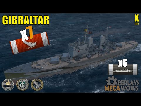 Gibraltar 7 Kills & 187k Damage | World of Warships Gameplay