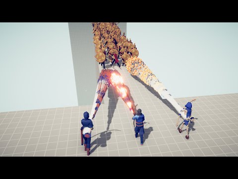 GODS TRIO vs 100x GOLDEN SPEARTON - Totally Accurate Battle Simulator TABS