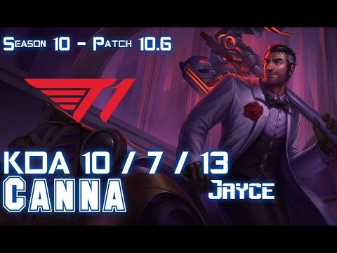 T1 Canna JAYCE vs PANTHEON Top - Patch 10.6 KR Ranked
