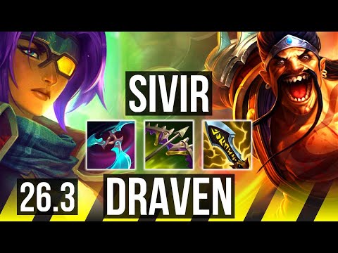 SIVIR & Morgana vs DRAVEN & Blitzcrank (ADC) | 60K damage | EUW Master | 26.3