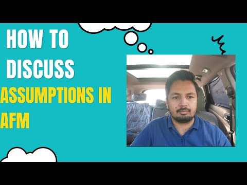 ACCA:AFM: How to write assumptions in exams and score full marks.