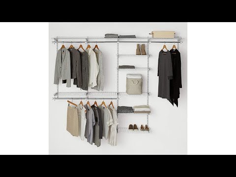 Rubbermaid Configurations Custom Closet Deluxe Kit, White, 4 to 8 Foot, FG3H8900WHT