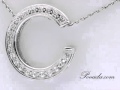 Diamond Letter C Pendant In White Gold P07644A