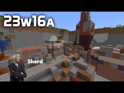 News in Minecraft Snapshot 23w16a: Sherds