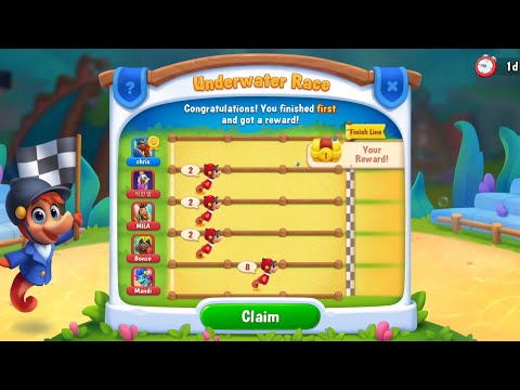 @Fishdom Super Hard Level 12091 - 12907. Won 1st Place in Underwater Race 🏍️