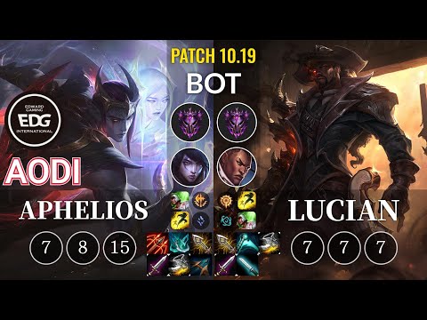 EDG Aodi Aphelios vs Lucian Bot - KR Patch 10.19