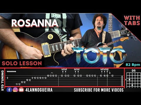 Rosanna - Toto (Solo Lesson with Tabs + Normal/Slow Speed)