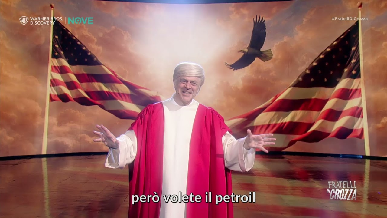 Crozza Trump: "Ho diviso le acque... naturale e gasata. E poi dicono che non sono Gesù"