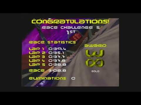 Wipeout 64 - Gold Award on Race Challenge 5 (Super 64 and mClassic Gameplay)