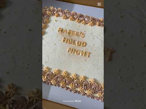 Rafee's holud cake💛🍰. #food #chocolatecake #cake #chocolatedessert #cake #recipe #fypyoutube ⭐️