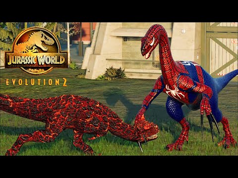Therizinosaurus SPIDERMAN saves Biosyn Valley from attack | Jurassic World Evolution 2