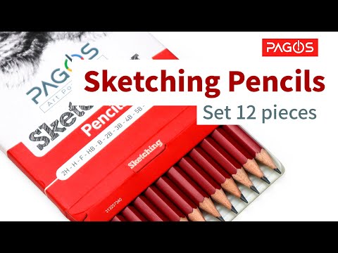 Pagos 12 Pieces Sketching Pencils Set - Product Introduction