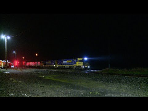 7PM5 Mixed Freight Train At Night (24/6/2020) - PoathTV Australian Railways