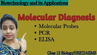 Molecule Diagnosis in Biotechnology  PCR | ELISA|Biotechnology and its applications|Class 12 Biology