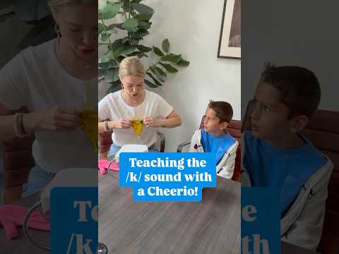 Teaching the K Sound with a Cheerio #speechtherapy