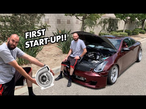 VORTECH SUPERCHARGED G35 FIRST STARTUP!!