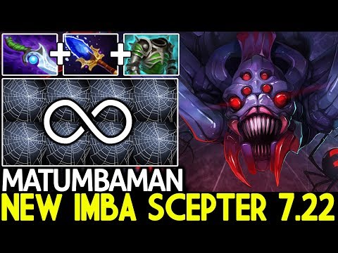 Matumbaman [Broodmother] New Imba Scepter Upgrades 20 Spin Web Monster Mid 7.22 Dota 2