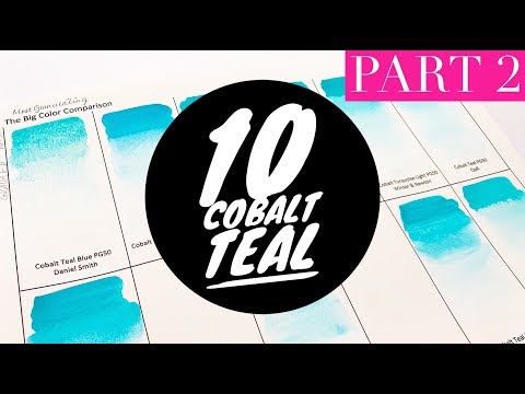 Colossal Color Showdown Ep. 13: Cobalt Teal | Comparing 10 Brands