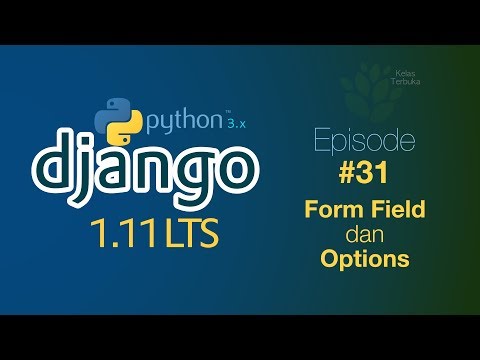 Belajar Django 31 Form Field dan Option