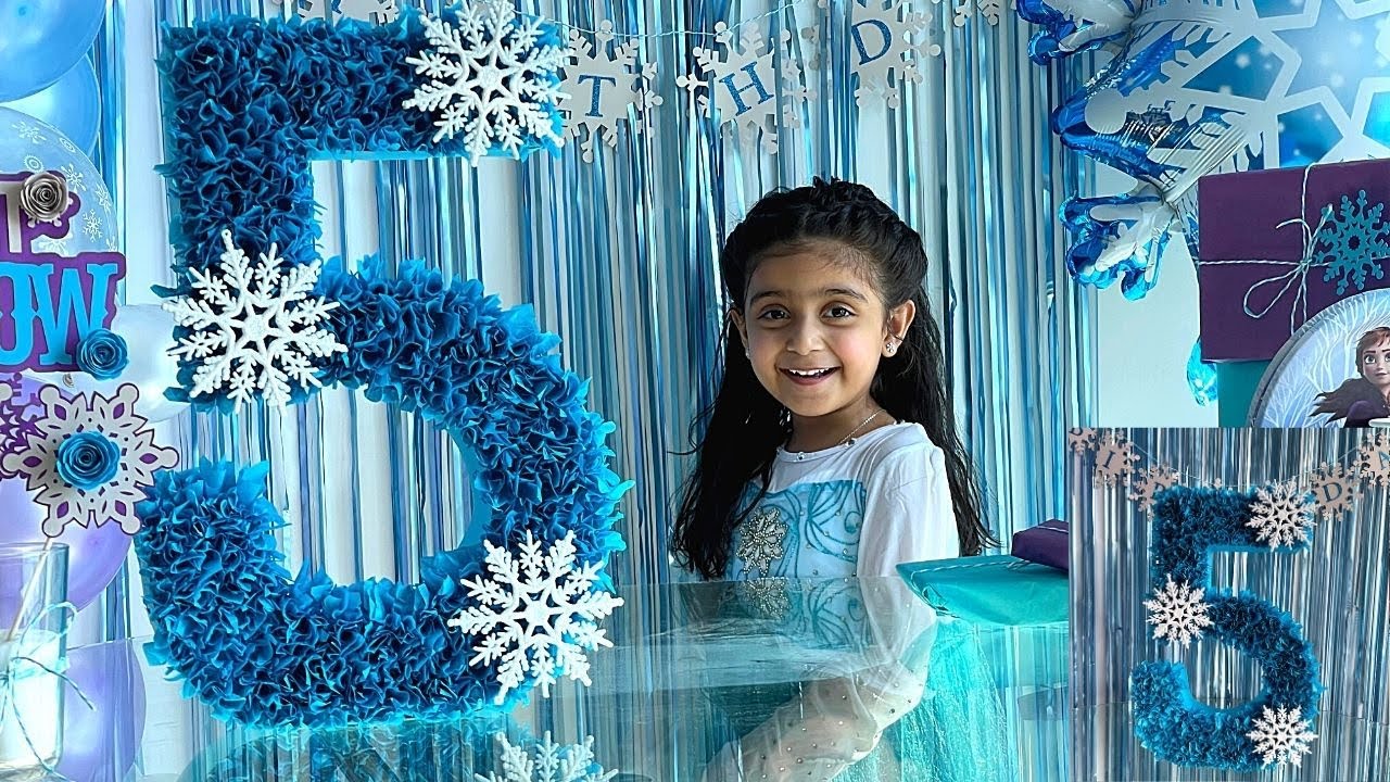 3D Number/Letter for Frozen Birthday Decoration | Frozen Theme Birthday Party at Home
