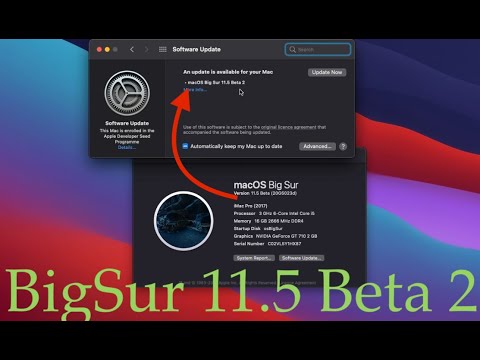 Easy update BigSur 11 5 beta 2   from Beta 1