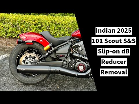S&S Slip-on dB removal and sound comparison for 2025 Indian 101 Scout