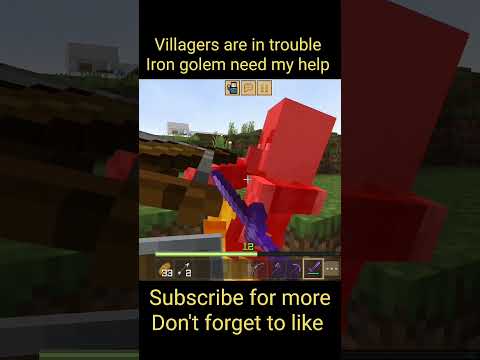Villagers Saved by Iron Golem! #shorts #minecraft