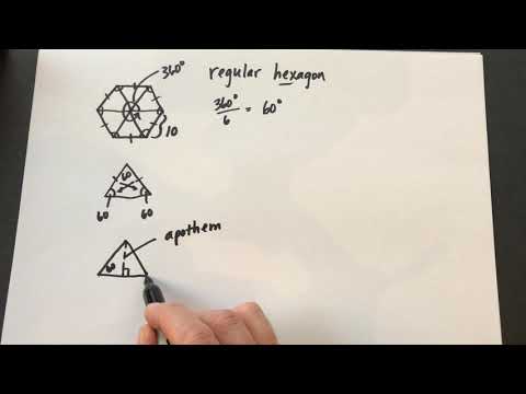 Area of a Regular Hexagon (looking at the 6 interior congruent triangles)