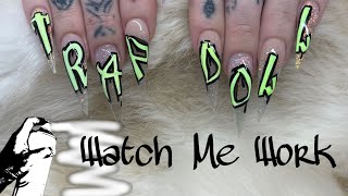 Watch Me Work: Graffiti Nail Art | Acrylic Full Set Tutorial