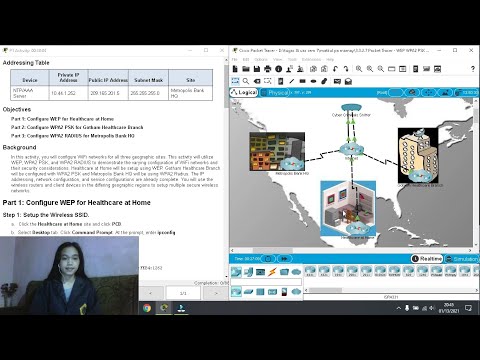 3.3.2.7 packet tracer configuring WEP/WPA2 PSK/WPA2 RADIUS || Cyntia Meilanda