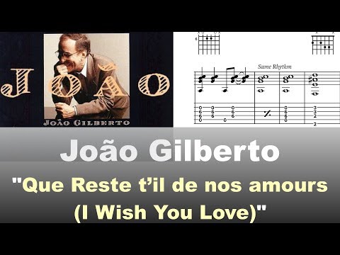 João Gilberto - "Que reste t'il de nos amours?" - Virtual Guitar Transcription by Gilles Rea