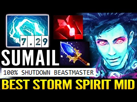100% Shutdown Beastmaster Mid - SUMAIL [Storm Spirit] God Storm Mid Is Back 7.29 Dota 2 Pro Guide
