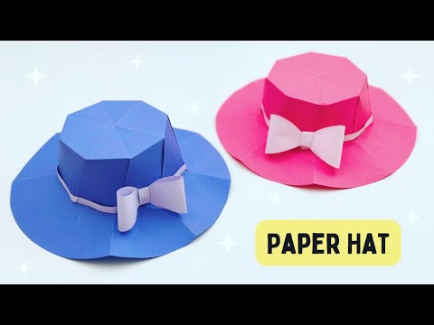 DIY MINI PAPER HAT / How To Make Hat With Paper / Paper Craft / Easy craft ideas / Origami Hat
