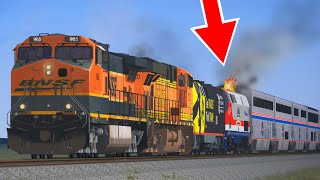 BNSF Rescues Amtrak Train | Engine Fire!