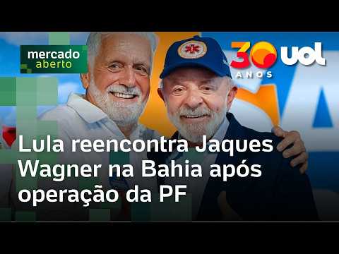 Lula na Bahia: Presidente reencontra Jaques Wagner após operação da Polícia Federal