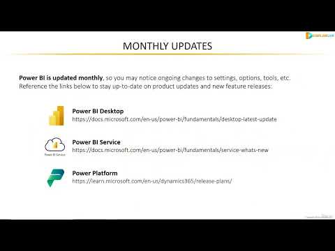 2.6 Resources & Monthly Updates - Microsoft Power BI Desktop for Business Intelligence | YDisLive
