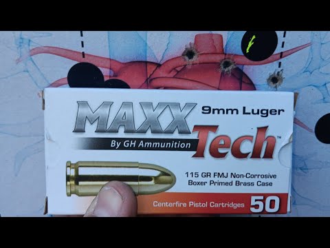 Have You Tried MaxxTech Ammo Yet?115 gr 9mm Watch my 8-Box 124 Grain Accuracy Tournament w 2 Pistols