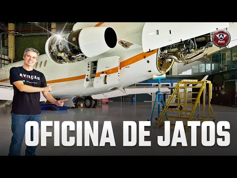 Veja como é a MANUTENÇÃO de JATOS EXECUTIVOS da Dassault no BRASIL