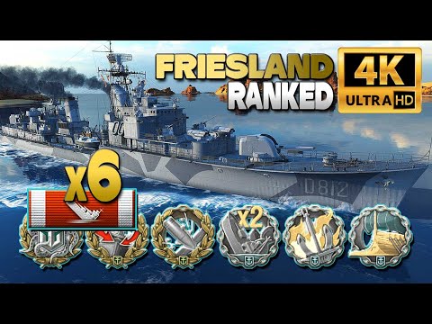 Destroyer Friesland farming in Ranked - World of Warships