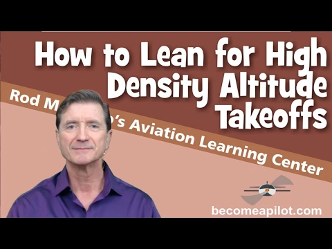 Leaning the Mixture for a High Density Altitude Takeoff
