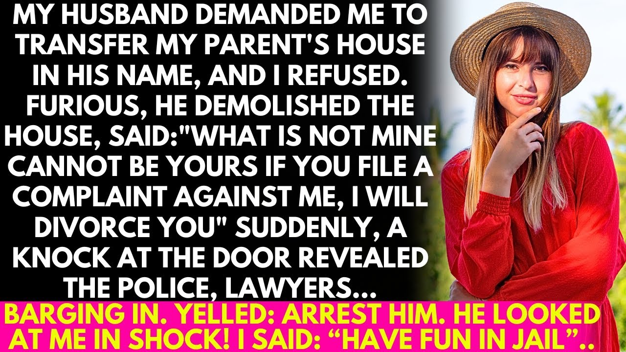 My husband threatened to divorce me unless I transferred ownership of my family home to him. but i..